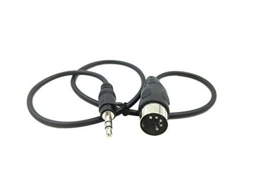 SinLoon 5-Pin DIN-Male Cable, 5 Pin to 3.5mm(1/8") TRS Stereo Male Jack Stereo Audio Cable for Musical Instrument Signal Output (0.5m,3.5M-5 DIN M)