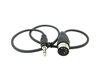 SinLoon 5-Pin DIN-Male Cable, 5 Pin to 3.5mm(1/8") TRS Stereo Male Jack Stereo Audio Cable for Musical Instrument Signal Output (0.5m,3.5M-5 DIN M)