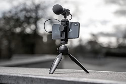 Shure MV88+ USB-C Video Kit Stereo Condenser Microphone | Stereo condenser mic for Apple and Android with Manfrotto PIXI tripod, phone clamp, and iOS and USB-C cables - size: Compact, style: MV88+ Wired KIT