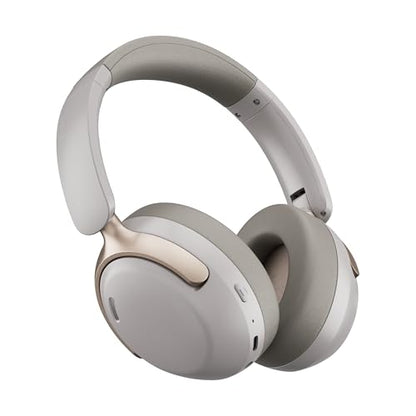 LORELEI QC30 Hybrid Active Noise Cancelling Headphones, 60H Playtime, Built-in Mic, Wireless Over Ear Headsets with Case,Bluetooth 5.4,Deep Bass Comfort Fit Soft-Earpads Fast Charging -Dunes Grey - color: Dunes Grey