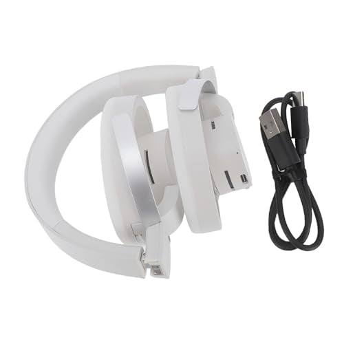 Over Ear Open Back Headphones, Dual Device Pairing Wireless BT Gaming Headset with Microphones, Adjustable Slider Breathable Lightweight, Ideal for Music & Gaming