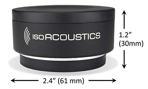 IsoAcoustics Iso-Puck Series Acoustic Isolators (Iso-Puck, 20 lbs max/Unit, 2-Pack) - size: Iso-Puck, 2 Pack