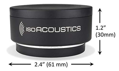 IsoAcoustics Iso-Puck Series Acoustic Isolators (Iso-Puck, 20 lbs max/Unit, 2-Pack) - size: Iso-Puck, 2 Pack