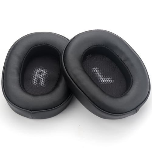 E55BT Replacement Ear Pads Ear Cushions Compatible with JBL E55BT E55 (E55 BT) Over-Ear Wireless Headphones Softer Protein Leather Noise Isolation Memory Foam Earpads Ear Cups Cover (Black) - color: Black