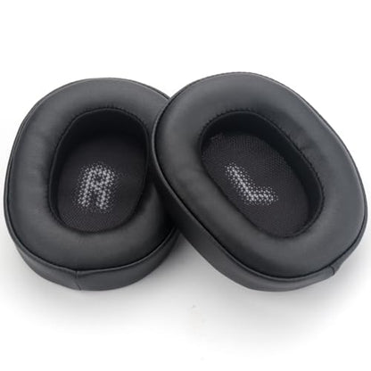 E55BT Replacement Ear Pads Ear Cushions Compatible with JBL E55BT E55 (E55 BT) Over-Ear Wireless Headphones Softer Protein Leather Noise Isolation Memory Foam Earpads Ear Cups Cover (Black) - color: Black