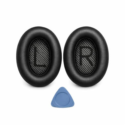 Replacement Ear Pads for Bose QuietComfort 35 (QC35) & Quiet Comfort 35 II (QC 35 ii) Headphones, EarPads Cushions with Noise Isolation Memory Foam, Softer Protein Leather, Added Thickness | EarPads Cushions with Noise Isolation Memory Foam, Softer Protei