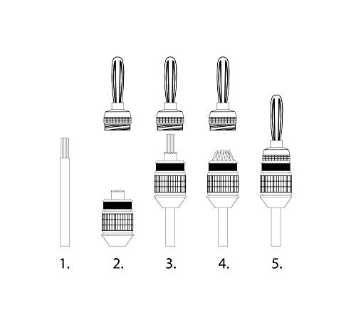 Sewell SW-29863-12 Deadbolt Banana Plugs 12-Pairs by, Gold Plated Speaker Plugs, Quick Connect | Quick Connect, Tool-Free, SW-29863-12 - size: 12 Pairs, style: Deadbolt Banana Plugs