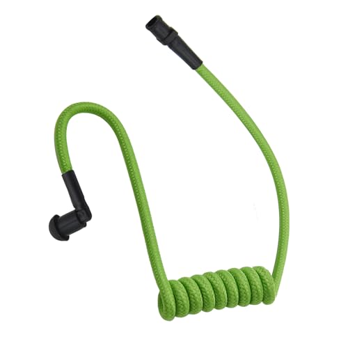 WODASEN Replacement Braided Nylon Fiber Acoustic Coil Tube Moisture Resistant Waterproof Color for Radio Earpiece (PureGreen-2) - color: PureGreen-2