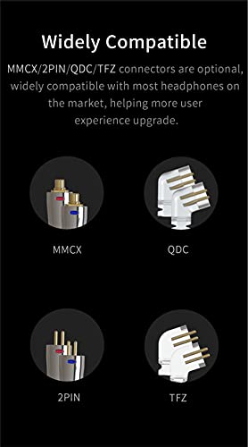 Keephifi 24 Core MMCX Earphone Cable - KBEAR [Show] Upgrade Cable, 5N OFC Silver Plated, 120cm, Compatible with DM7 T3 T2 FH5 FH9 FA9 I3 FH5S (MMCX, Black)