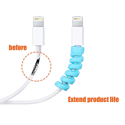 Jetec Charger Cable Protector, Spiral USB Wire Protector - color: Colorful