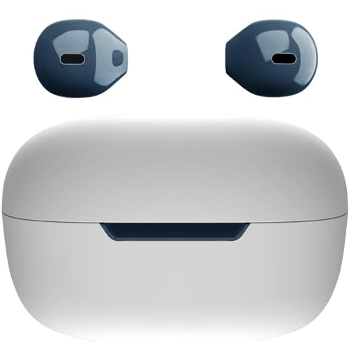 Invisible Mini Wireless Bluetooth Earbuds, Small Semi in-Ear Earbuds for Work & Daily Use, Touch Control, Lightweight for Music & Audiobooks - color: Blue