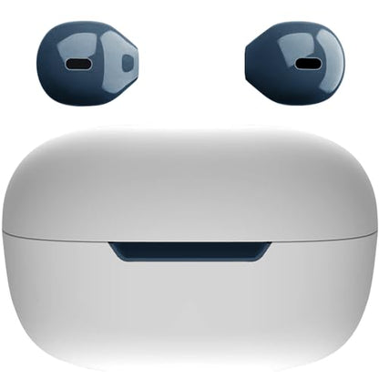 Invisible Mini Wireless Bluetooth Earbuds, Small Semi in-Ear Earbuds for Work & Daily Use, Touch Control, Lightweight for Music & Audiobooks - color: Blue