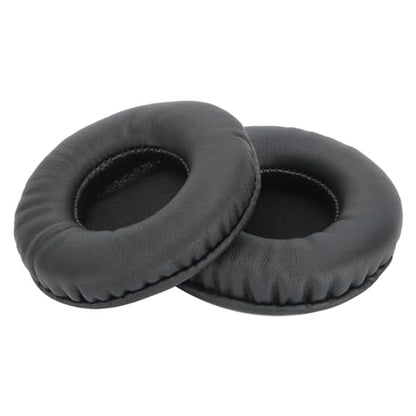GOWENIC Replacement Ear Cushions, 75mm Headphone Earpads, Universal Ear Pads Covers for Headset, Black Foam Cushions Compatible with Most Headsets
