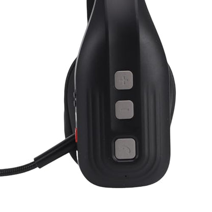 Sanpyl Trucker Bluetooth Headset Wireless Single Ear with AI Noise Canceling Mic for Truck Drivers Conference Calls