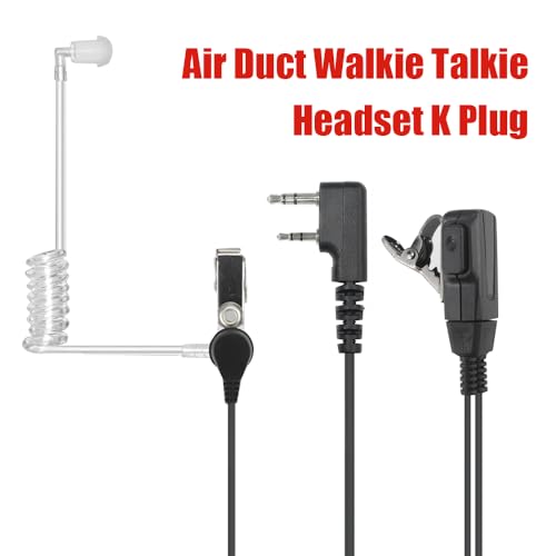 Covert Acoustic Tube Walkie Talkie Earpiece with MIC | Compatible with Baofeng uv82,Retevis RT22,Kenwood Pxton PX-888S Two Way Radio (10 Pack)