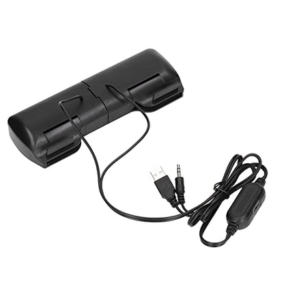 Zerodis Laptop Speakers, USB Powered Wired Monitor Soundbar with Clear Stereo Sound and Humanized Volume Control, for Desktop PC Monitor Notebook Tablets TV