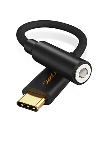 CableCreation USB C to 3.5mm Headphone Adapter, Type-C to 3.5mm Audio Adapter Compatible with Galaxy S22 S20 S21 Ultra Z Flip S20+, iPad Pro 2020, Pixel 4 3 2 XL etc. 0.33 ft Black - style: USB C+Audio Cable