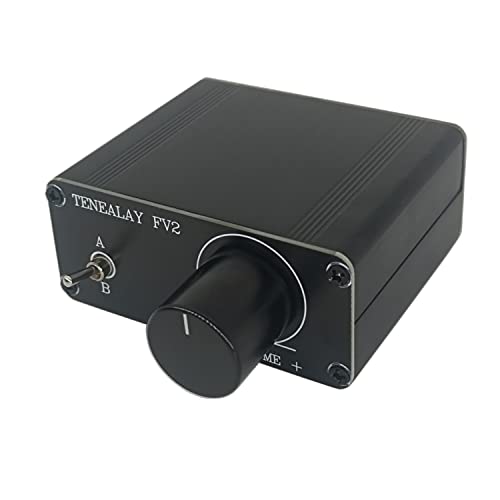 HiFi RCA Audio Switch A/B Selector, Passive Preamplifier Stereo Audio preamp Volume Adjust with ALPS RK27