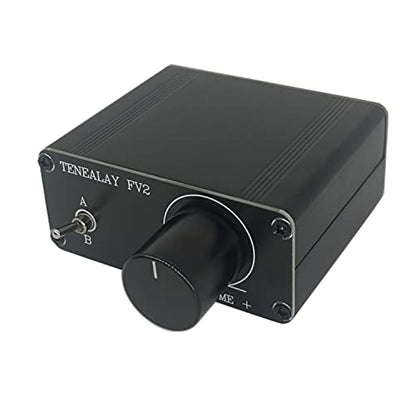 HiFi RCA Audio Switch A/B Selector, Passive Preamplifier Stereo Audio preamp Volume Adjust with ALPS RK27