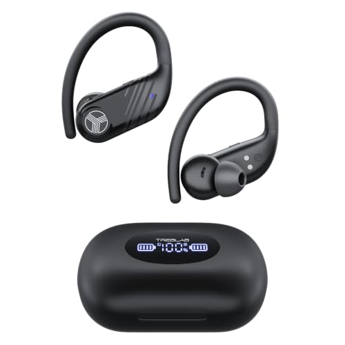 TREBLAB X3-Pro Earbuds Wireless Bluetooth, Earhook IPX5 11H Powerbank - color: White Logo