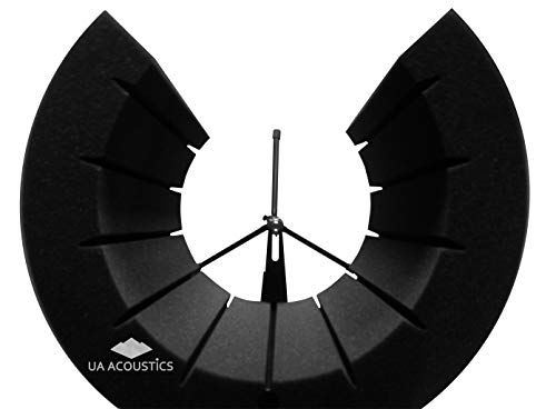 Reflection Filter Portable Microphone Vocal Booth/Pro audio Isolation Shield «Airscreen Filter», Acoustic Foam Microphone Screen
