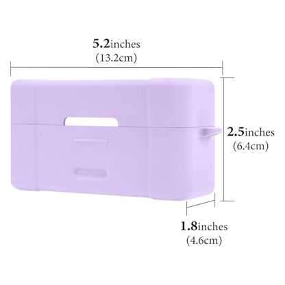 Geekria for Creators Microphone Case Cover Compatible with DJI Mic 2 Charging Case, Mic Silicone Protective Case Skin, Soft Microphone Travel Charging Case Sleeve (Purple) - color: Purple