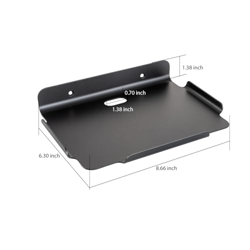 8.5''x6.3'' Deep Metal Floating Shelves,Folating Metal Wall Slelves with Lip for Speakers, Router,Camera,Plants,Wall Mounted Shelves for Bedroom,Bathroom, Living Room,Black - color: 8.5‘’black