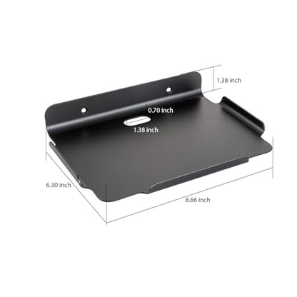 8.5''x6.3'' Deep Metal Floating Shelves,Folating Metal Wall Slelves with Lip for Speakers, Router,Camera,Plants,Wall Mounted Shelves for Bedroom,Bathroom, Living Room,Black - color: 8.5‘’black