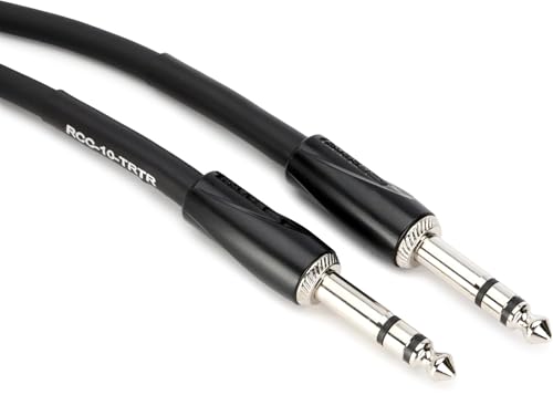 Roland Black Series Interconnect Cable, 1/4-Inch TRS to. 1/4-Inch TRS, Balanced, 10 Feet - size: 1 Count (Pack of 1)