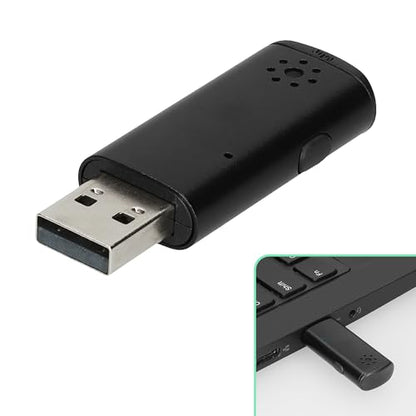kwmobile USB Microphone for Laptop & Desktop PC - Mini Microphone for Clear Calls - Plug & Play Computer Mic for Video Call Meeting or Class
