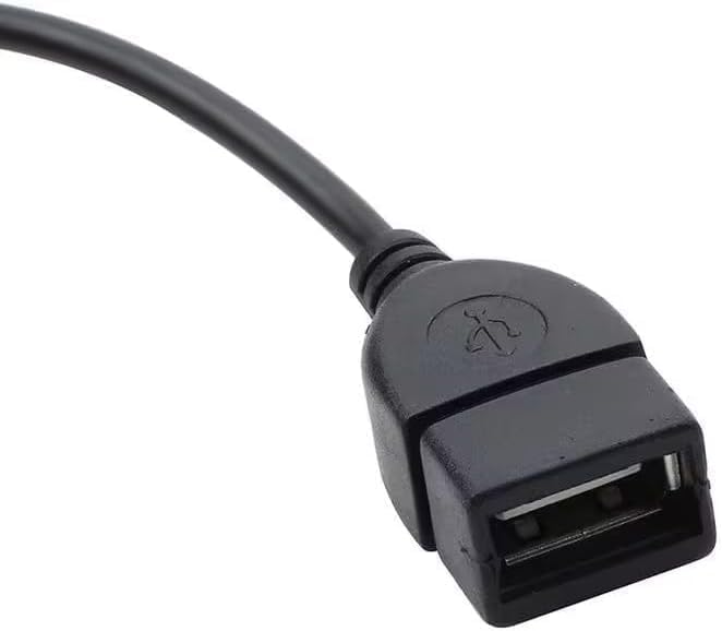 USB to AUX Adapter Cable, 3.5mm Male Plug to USB 2.0 Female Converter, Gold-Plated, 20cm/8-inch for Car Audio