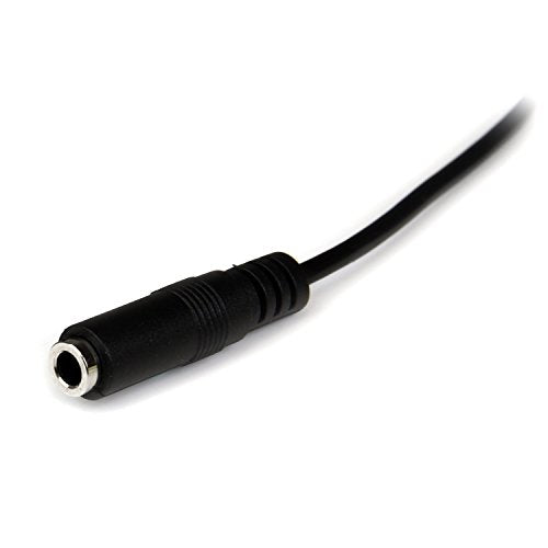 StarTech.com 2m Slim 3.5mm Stereo Extension Audio Cable - Male / Female - Headphone Audio Extension Cable Cord - 2x Mini Jack 3.5mm - 2 m (MU2MMFS) Black | Headphone Audio Extension Cable Cord, 2x Mini Jack 3.5mm - size: 6 ft / 2m, style: Slim