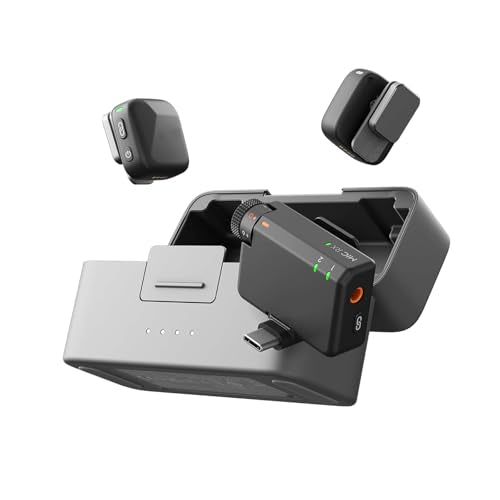 Origianl Mic Mini (2 TX + 1 RX + Charging Case) for DJI Mic Mini, Wireless Lavalier Microphone, Ultralight, Detail-Rich Audio, 48h Use, Noise Cancelling, Automatic Limiting, Vlog, Streaming