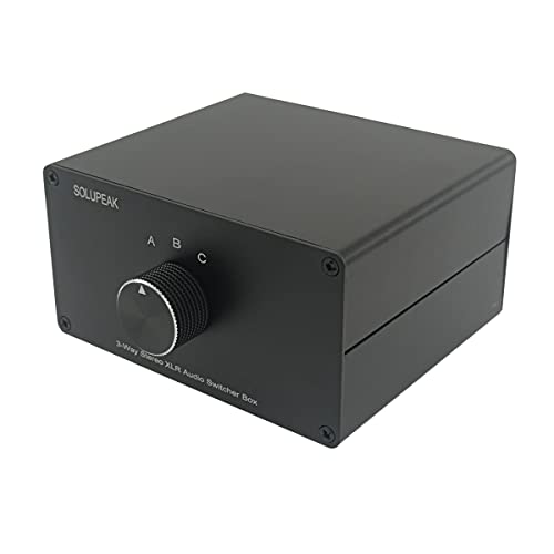 X103 1 in 3 Out XLR Balanced Stereo Audio Switch Selector Box - color: 1-IN-3-OUT