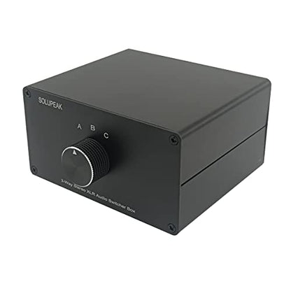 X103 1 in 3 Out XLR Balanced Stereo Audio Switch Selector Box - color: 1-IN-3-OUT