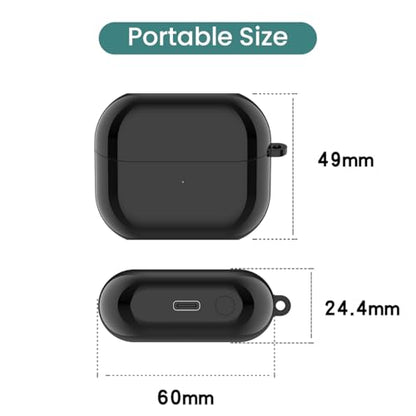 Charging Case for Samsung Galaxy Buds 3 (not pro), Replacement Charger Case Dock Charging Box with USB C Cable for Galaxy Buds 3 (SM-R530) Earbuds (Black) - color: Black