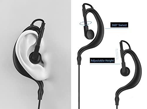 2X G-Style Clip Earpiece Headset Mic PTT for Cobra microTalk Radio | ACXT145 ACXT345 ACXT545 ACXT645 CX112 CXT345 CXT385 CXT395 CXT565 CXT645 CXT1045 CXY900 PR270 PX655 PX880 RX380 RX385 RX680 - style: G-Style