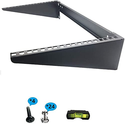 6U Steel Wall Mount Rack Vertical and Horizontal Mounting | For 19 inches IT, Studio, Networking Euipment Including Mounting Hardware (6U) - size: 6U