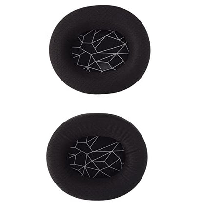 Replacement Ear Cushion Pads with Memory Foam Protein Leather for 3 5 7 Pro ATH M40X M50X MDR 7506 Cloud 2 Black V2 (Black Ear Pads with White Silk Screen) - color: Black ear pads with white silk screen