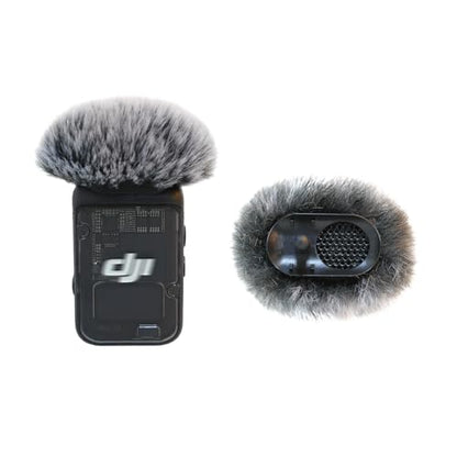 Microphone Windscreen Compatible with DJI MIC 2 (Not for DJI MIC 1) / OSMO POCKET Microphone Furry Wind Muff (2 Packs-Grey) - color: gray-2pcs