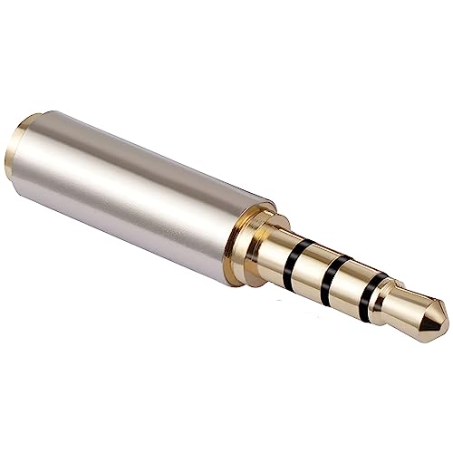 3.5mm Male to 2.5mm Female Stereo Audio Headphone Jack Adapter Converter, Gold Plated - style: 3.5mm Male to 2.5mm Female