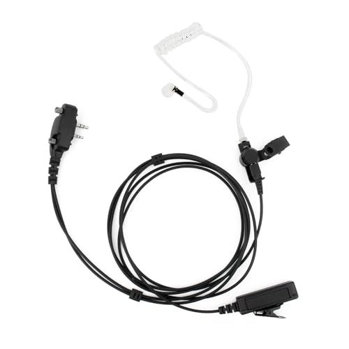 Accessoryway 2 Pin Acoustic Tube Earpiece with PTT Mic Radio Headset for ICOM IC-F4011 IC-F3011 IC-F3001 IC-F4001 IC-F3013 IC-F1000 IC-F2000 IC-F3 IC-F4 IC-F24S IC-F43TR Two Way Radio