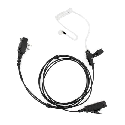 Accessoryway 2 Pin Acoustic Tube Earpiece with PTT Mic Radio Headset for ICOM IC-F4011 IC-F3011 IC-F3001 IC-F4001 IC-F3013 IC-F1000 IC-F2000 IC-F3 IC-F4 IC-F24S IC-F43TR Two Way Radio