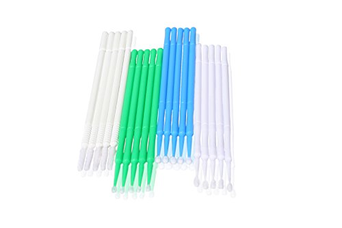 Cleaning Brush Kit with Bendable Mini Soft Round Cotton and Felt Tip Brushes, Clean Phone, Tablet, Laptop, or Computer, 4 Different Size Heads, Electronics Cleaner, 100 Pieces