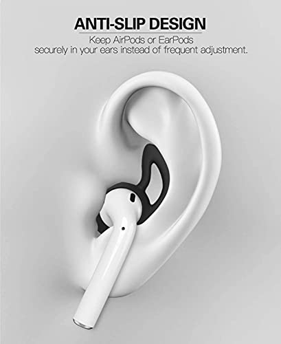 5 Pairs Silicone Ear Tips Earpods Covers Hook for AirPods 1&2 White - color: White