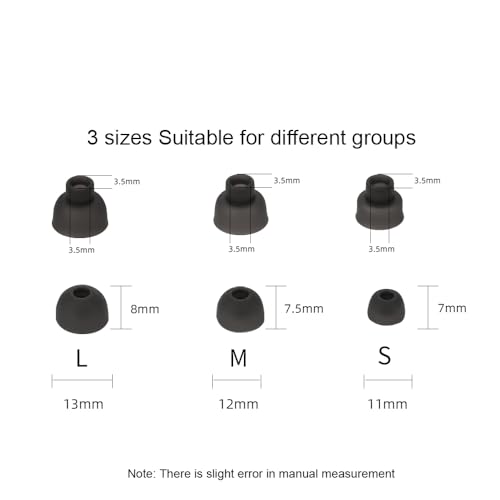 6 Pairs Replacement Earbud Tips for JABRA Elite 8 Active Earbud Covers Silicone Earcups Elite 8 Active Ear Caps Earbuds Headset Accessories Anti-Slip Anti-Scratch Dust-Proof Soft Silicone