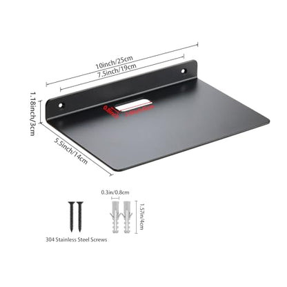 Small Wall Shelf,3.0mm Aluminum Alloy Small Floating Shelf,for Bathroom, Bedroom, Living Room, Kitchen,Office(10 inch Floating Shelf) - size: 10 inch floating shelf