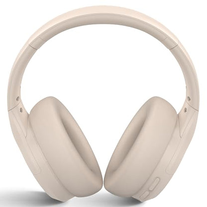 ANC Wireless Bluetooth 5.4 Headset, ENC Built-in Mic for Clear Calls, Hi-res, Foldable, Breathable Over Ear Comfort, Low Latency, Lightweight, 3.5 mm Audio Cable, Wired, for Cell Phones, Tablets, PC’s - color: White