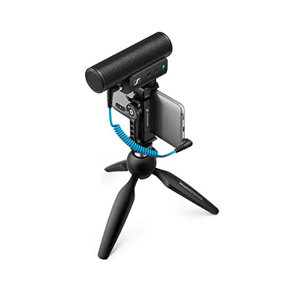 SENNHEISER Professional MKE 400 Directional On-Camera Shotgun Microphone with 3.5mm TRS and TRRS Connectors for DSLR, Mirrorless & Mobile , Connects with Auxiliary - style: MKE 400