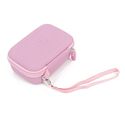 CASEMATIX Travel Case Compatible With DJI Mic 2 Wireless Microphone Kit or Original - Compact Lavalier Microphone Protection to Carry Lav Mic in Charging Case and Small Accessories, Pink
